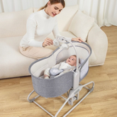 Deluxe 4-in-1 360° Sway Bassinet | Smart Soothing Cradle for Babies
